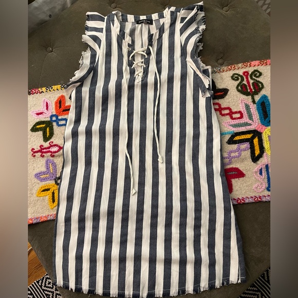 Sugarlips Dresses & Skirts - Sugarlips Blue and White Striped Mini Dress